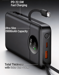 พาวเวอร์แบงค์โลโก้สั่งทำ ความจุ 10000mAh 20000mAh แบตเตอรี่ลิเธียมโพลิเมอร์ พกพาสะดวก OEM บางเฉียบ สำหรับ <span class=keywords><strong>iPhone</strong></span> - Product Image 3