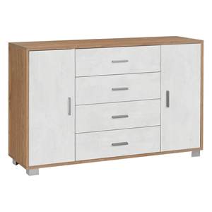 Quadrante 775 Stelvio <b>Sideboard</b> in <b>Walnut</b> and White Oxide (135cm) Home Storage & Organization for Sarmog Quadrante 775 - Product Image 1