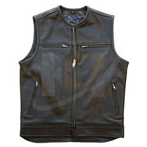 Custom Men's Durable Winter Leather <b>Vest</b> Best Quality Design Hot Selling Breathable Outerwear Casual - Product Image 1