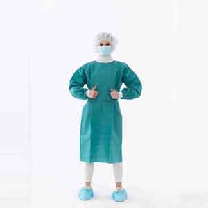 Robe de patient de haute qualité, vêtements jetables à manches courtes pour hôpital, pour hommes et femmes, service de faible MOQ - Product Image 4