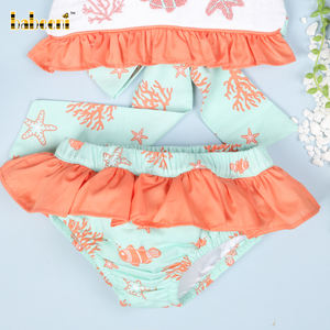 Ocean Creature Traje de baño de 2 piezas para niños y niñas Nailon/algodón transpirable de secado rápido OEM ODM - Product Image 3