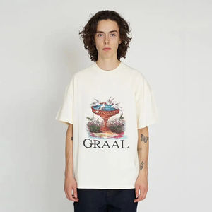 Qualité supérieure lavage à l'acide hommes été séchage rapide 100% coton T-Shirt à manches courtes 3D imprimé étiquette tissée tricoté Sublimation - Product Image 4