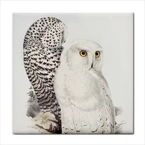 John gould Art Deco นกฮูกหิมะ backsplash border งานฝีมือกระเบื้องเซรามิกหมวดหมู่สินค้าพรีเมี่ยม - Product Image 1