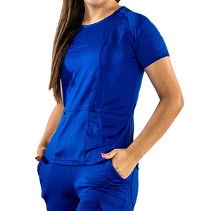 YH Stock Jogger Plus Size Zipper Scrubs Veterinary Medical Infirmary Supplies V Neck Nurse Uniforms Sets Uniformes De Hospital