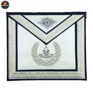 Masonic Blue Lodge Master Mason Silver Máquina Bordado Masones Delantal - Product Image 5