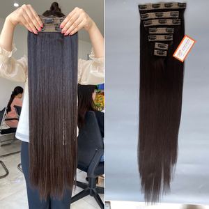 100% High Quality Remy Human <b>Hair</b> From Vietnam Wholesale Invisible <b>Seamless</b> <b>Clip</b> <b>in</b> <b>Hair</b> <b>Extensions</b> Customized Double Drawn - Product Image 1