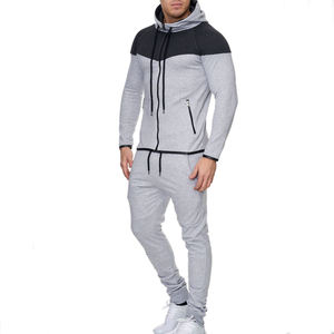 Conjunto de dos piezas de talla grande personalizado chaqueta cortavientos de cuero con cremallera chándal ropa de calle para motocicleta al aire libre a prueba de viento con capucha - Product Image 5