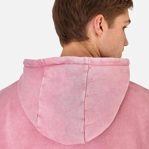 Sudadera con capucha lavada con ácido para hombre al por mayor ropa de invierno de manga larga personalizada 100% material de algodón de alta calidad para adultos - Product Image 4