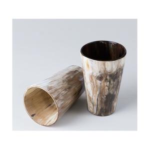 Taza de cuerno de primera calidad y vidrio hecho a mano, diseño rústico ecológico para cocina, bar, decoración de fiesta, regalos y celebración medieval - Product Image 1