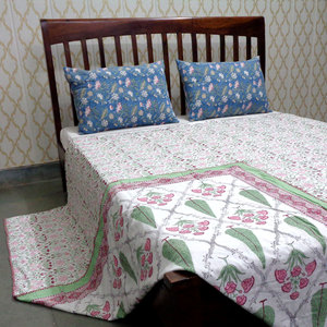 Nouvelle tendance coton biologique Dohar reine taille couette main bloc imprimé traditionnel Rajasthani couette meilleur prix de gros - Product Image 5