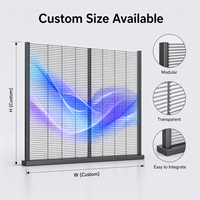 Pantalla LED Transparente para Fachadas de Edificios, Pantalla LED de Rejilla Ligera para Muros de Video