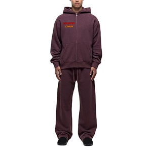 Trajes Deportivos de Primera Calidad para Hombre, Venta al Por Mayor, Logotipo Personalizado Impreso, Ropa de Invierno, Conjuntos Deportivos de Algodón 100% - Product Image 1