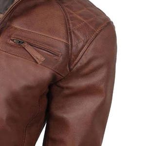 Chaqueta de moto de cuero genuino impermeable de invierno para hombre hecha a medida, manga larga, logotipo personalizado, a prueba de viento para ropa de carreras de automóviles - Product Image 6