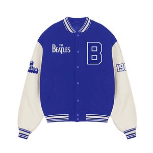 School College Custom Chenille Embroidery Logo Student Leather Bomber Baseball Patch Letterman Men's Wool Varsity Jacket - Product Image 3