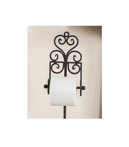 Soporte de papel tisú de hierro de bajo costo con diseño antiguo perfecto para entornos rústicos, de granja o de estilo interior clásico - Product Image 1