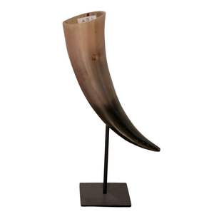 Escultura de cuerno de resina hecha a mano, Base de madera elegante, decoración moderna para el hogar y la Oficina, objetos, escultura de cuerno de resina, artesanía - Product Image 6