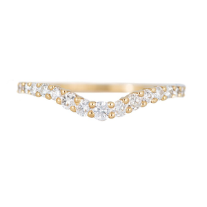 Anillo Curvo de Plata de Ley 925 Chapado en Oro de 18K con Circonita Cúbica, Elegante Anillo de Compromiso, Boda, Joyería para Novia, Anillos Apilables, Regalos de Aniversario - Product Image 1