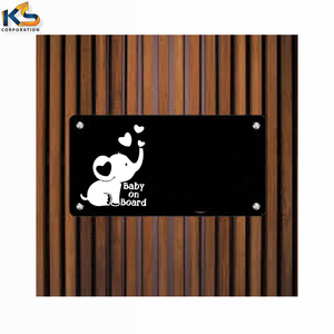 Personalizado bebé a bordo elefante impermeable reutilizable vinilo pared pegatina UV impreso diseño 4x5,5 pulgadas para portátil casco coche camión - Product Image 5