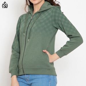 Sudaderas con capucha de mujer de color personalizado sudaderas de algodón ropa de mujer precio barato cremallera calidad superior al por mayor sudaderas con capucha de mujer de secado rápido - Product Image 4