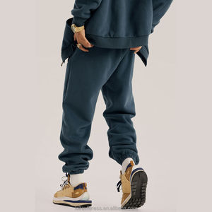 Tenue deux pièces gris clair coupe ajustée pour hommes-Respirant 100% coton Sweat à capuche décontracté Joggers Mid Gym Workout Running Everyday - Product Image 4