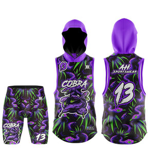 Conjunto de uniforme de fútbol con bandera personalizada de la mejor calidad, transpirable, sin mangas, unisex, para adultos, 7v7, kit de uniformes de fútbol de poliéster por sublimación - Product Image 1