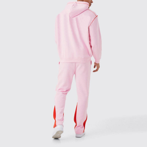 Conjunto de pantalones de chándal y Sudadera con capucha para hombre, chándal de dos piezas, conjunto de pantalones de chándal Acampanados para hombre OEM Sun Faded - Product Image 2