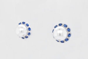 Boucles d'oreilles de luxe Blue Dream avec zircon plaqué rhodium à la mode pour cadeau - Product Image 2