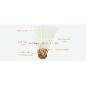 Volant de badminton Rex Feather 5,0g en plumes, haut de gamme, haute vitesse, pour entraînement, personnalisable OEM - Product Image 5