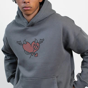 Tasa razonable Hombres Rhinestones Sudaderas con capucha último estilo antiarrugas mejor material Rhinestones sudaderas con capucha para hombres con totalmente personalizado - Product Image 3