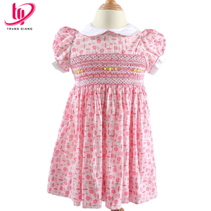 Vestidos sin mangas para niñas, estilo vintage, con bordado a mano, 100% algodón orgánico, para verano, ODM. - Product Image 4