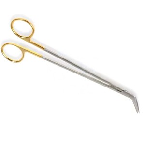 Debakey Potts Smith Scissor TC Curved 19cm Angle 60 Silver With Gold Custom Acero inoxidable de alta calidad - Product Image 1