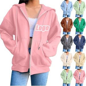 Femmes décontracté couleur unie à capuche doublé polaire à manches longues veste hiver rue impression avant conception tricoté tissu anti-boulochage - Product Image 6