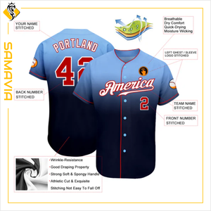 Camisetas de béisbol de ingeniería de precisión SAMAVIA, ajuste personalizado para equipos de EE. UU., camiseta de béisbol de rendimiento profesional, atletas de EE. UU. personalizables - Product Image 3