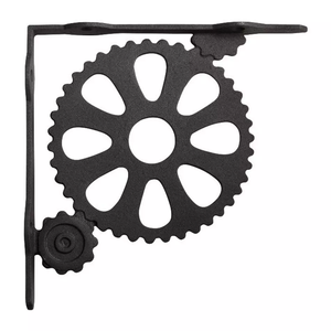 Decorative <b>White</b> Metal <b>Shelf</b> Bracket with Floral Gear Cut Design Strong Support Elegant Style for Modern Wall Shelving Decor - Product Image 5