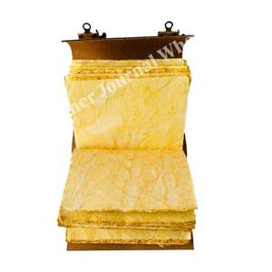 Design de chat de couleur bronzée avec découpe laser soleil lune Journal en cuir véritable couverture rigide carnet de notes journal avec 2 C-Locks en laiton antique - Product Image 4