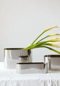 Cilindro de Metal gris antiniebla, maceta de flores, jarrón con acabado recubierto de polvo para el centro de mesa del hogar - Product Image 4