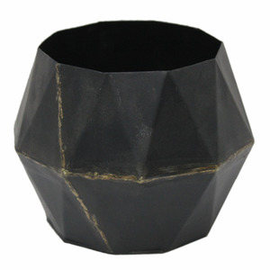 Maceta decorativa de hierro superventas, maceta de diseño único, maceta de mejor forma, acabado negro, hecho a mano, personalizado a granel - Product Image 6