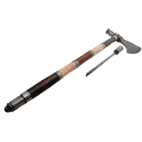 Hache de viking barbu tomahawk, hache de ragnar, hachette de hache en acier Dmascuss outil de Camping en plein air forgé à la main avec couvercle