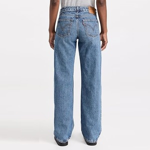 Jeans de Pierna Ancha Estilo Boyfriend para Mujer, Cintura Alta, Holgados, Ecológicos, de Secado Rápido, 100% Algodón, Corte Recto con Agujeros - Product Image 2