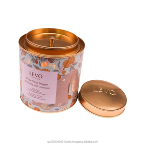 Custom Printed Double Lid <b>Tin</b> Can with Embossed Inner Lid Metal Engraving Offset Printing for Loose Tea Snacks Candies - Product Image 2