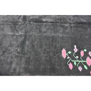 Alfombra Moderna Negra y Roja de Lana Ecológica de Pelo Medio, 6.3 x 9.9 pies, Tejido Plano, Diseño Turco de Patchwork, Base de Látex para Comedor - Product Image 5