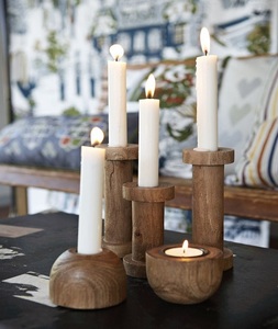 Centro de Mesa con Farol, Decoración Rústica para Mesa de Boda, Portavelas de Madera de f s i - Product Image 6