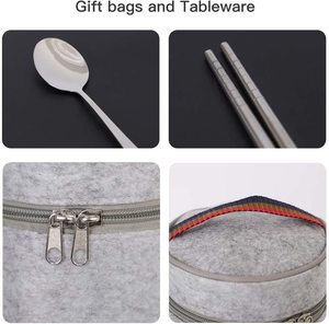 Boîtes à lunch roses Boîte à bento pour le stockage des aliments Camping Pique-nique portable Récipient alimentaire étanche à 3 couches avec sac et bouclés - Product Image 2