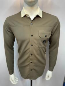 Men's Designer Casual <b>Summer</b> <b>Shirt</b> with Solid Pattern Smart Casual Breathable Anti-Wrinkle OEM Service Contrast Collar - Product Image 2