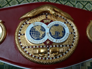 Cinturón de Campeonato de Boxeo Personalizado con Correa de Cuero, Accesorio Duradero para Eventos de Lucha - Product Image 1