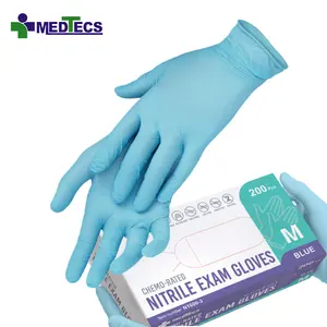 Klinik renk tozsuz hastane steril cerrahi olmayan lateks nitril muayene eldivenleri