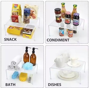 Dual Mesh Storage <b>Shelves</b> for Kitchen Cabinets: Functional Organizers for Pantry, <b>Bathroom</b>, Desk, and Office Use - Product Image 5