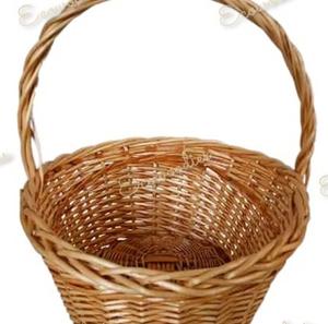 Cesta de niña de flores de sauce tejida a mano con mango de bambú, Material de mimbre y mimbre para decoración de jardín y hogar, cesta de dulces de flores - Product Image 4