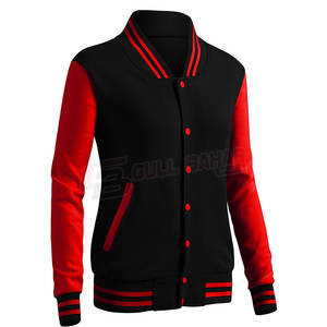 Veste universitaire pour femmes à la mode avec veste universitaire pour femmes à boutons Colorblock Design - Product Image 2