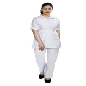 Uniforme médico para hombre y mujer con tela transpirable en la parte superior y pantalones, ideal para el trabajo sanitario y uso diario. - Product Image 6